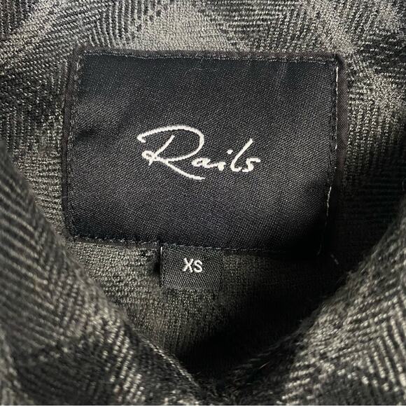 Rails Hunter Button Up Women’s Top Charcoal Jet Size XS - Picture 6 of 12